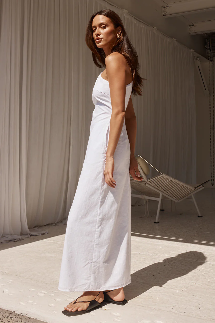 HARRI MIDI DRESS - WHITE