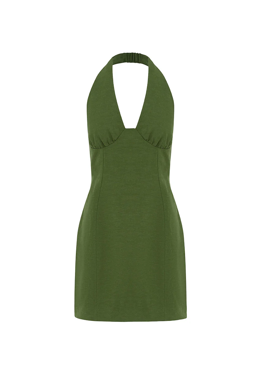 TANZIA MINI DRESS - KHAKI
