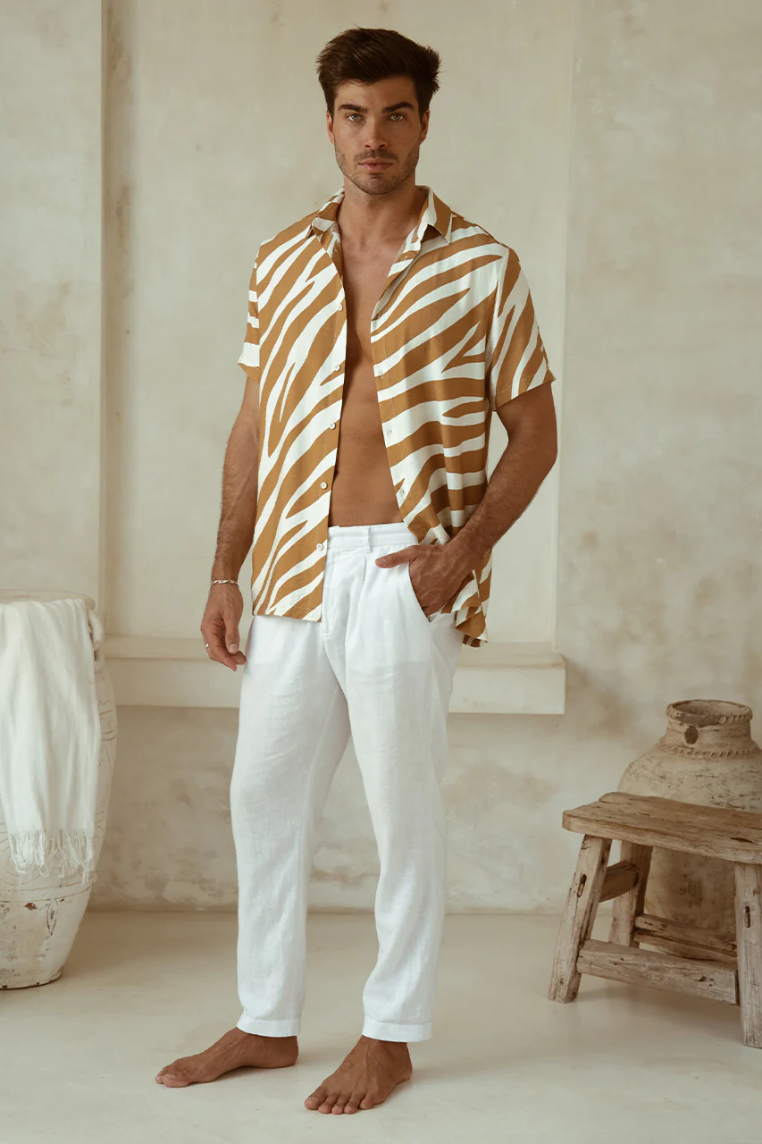 ABE SHIRT - SAND ZEBRA