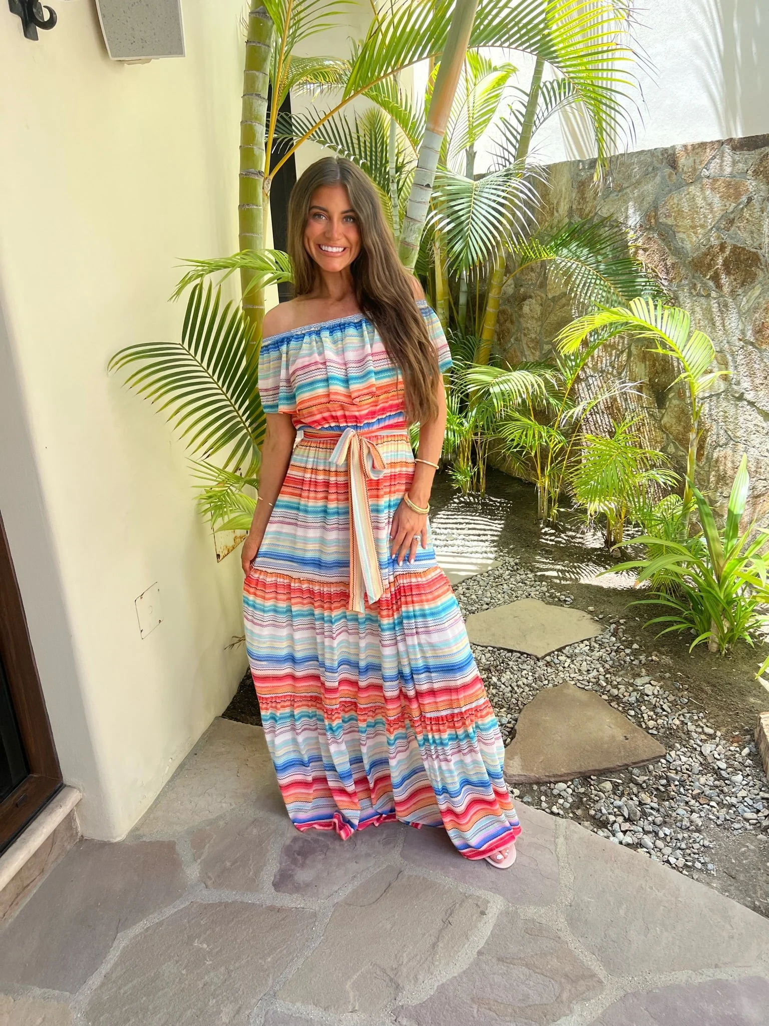 Cantina Striped Maxi Dress