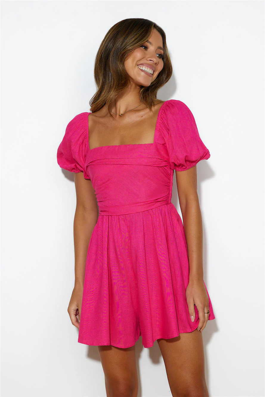 Cutest Gal Romper Pink