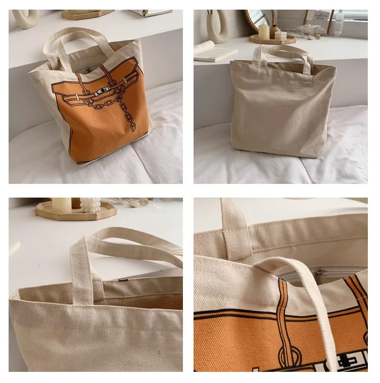 Bags for Women 2025 Trend Creative Designer Canvas Shoulder Bag Reusable Shopping Bags Casual Tote Female Handbag Shopper