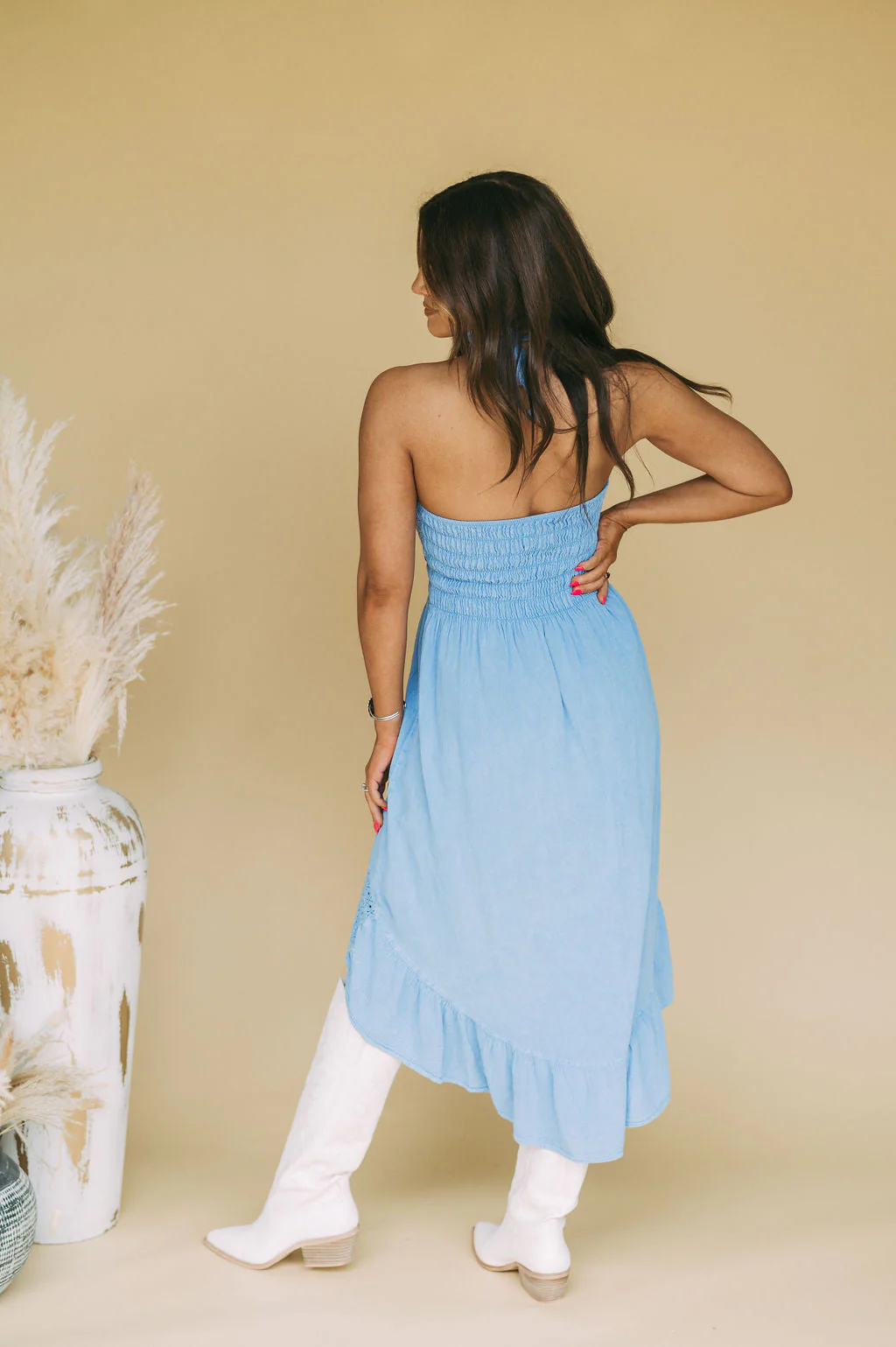 Marina High Low DressBlue