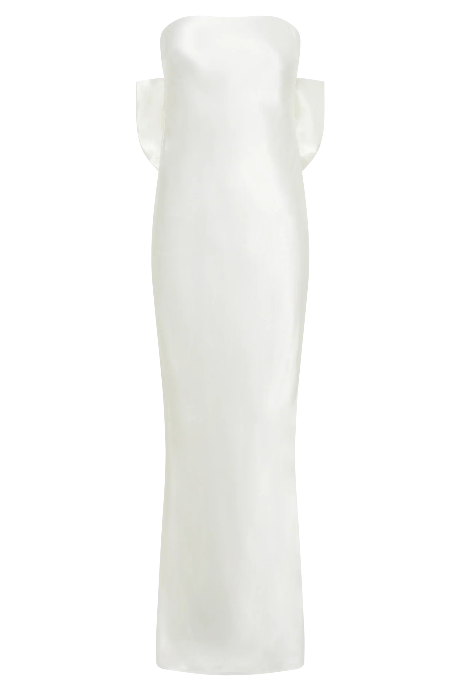 Rochelle Bow Back Satin Maxi Dress - White