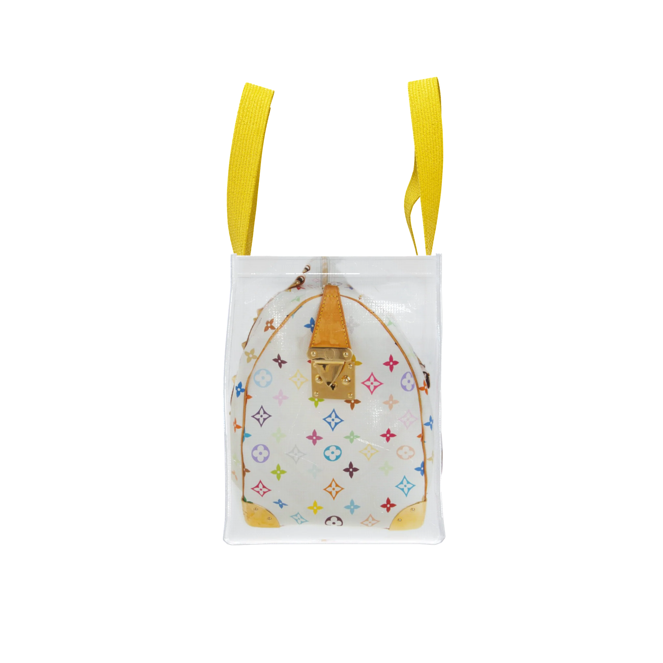 TITA ELVIE DUFFLE GROCERY BAG, BROWN CANVAS, LARGE