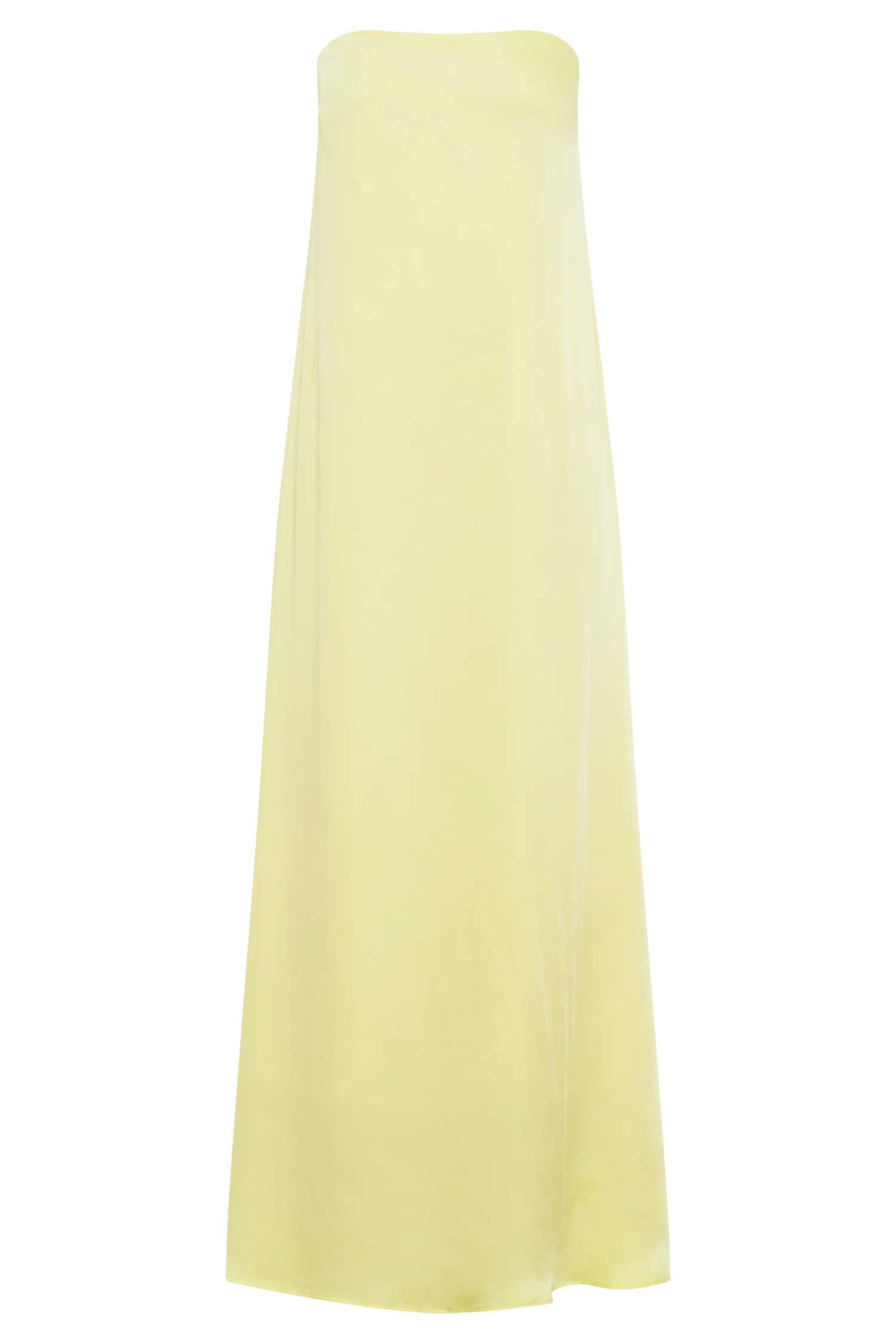 Luisa Strapless Maxi Dress - Lemon