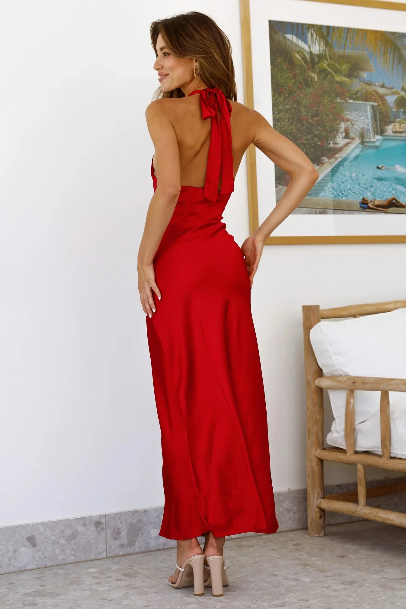 Calling Maria Maxi Dress Wine