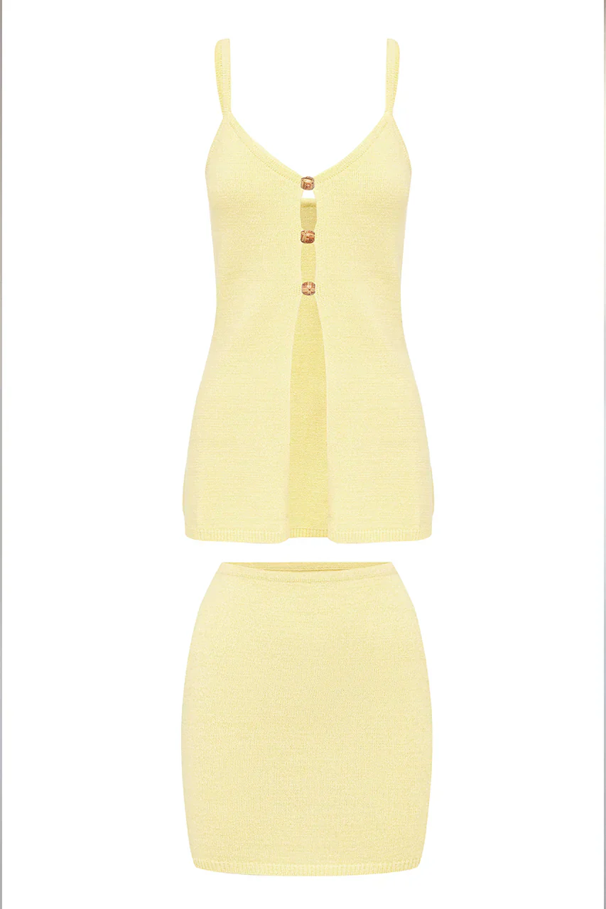 NORMANI LOW RISE SKIRT - BUTTER