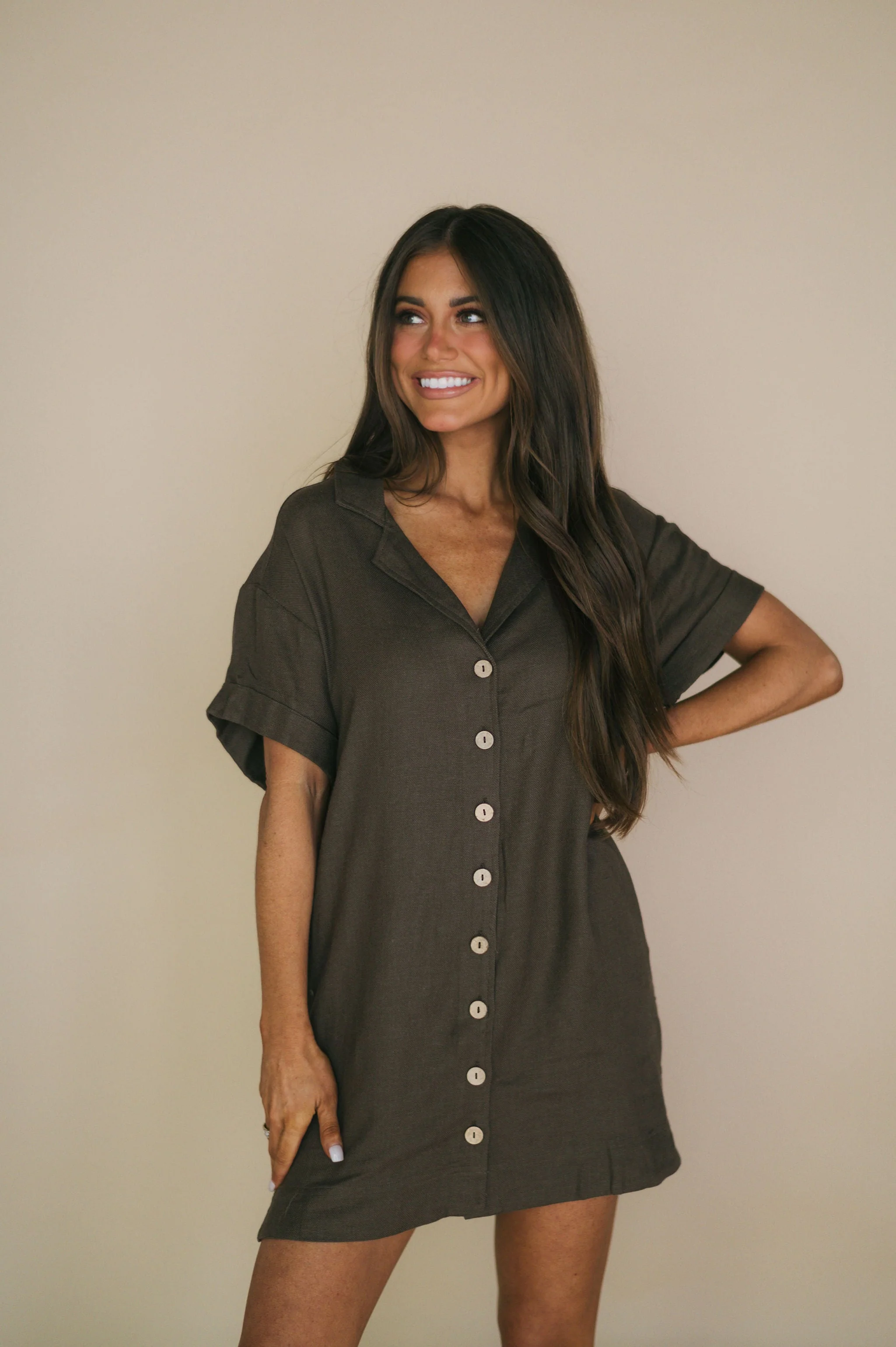 Beale Button Shirt Dress