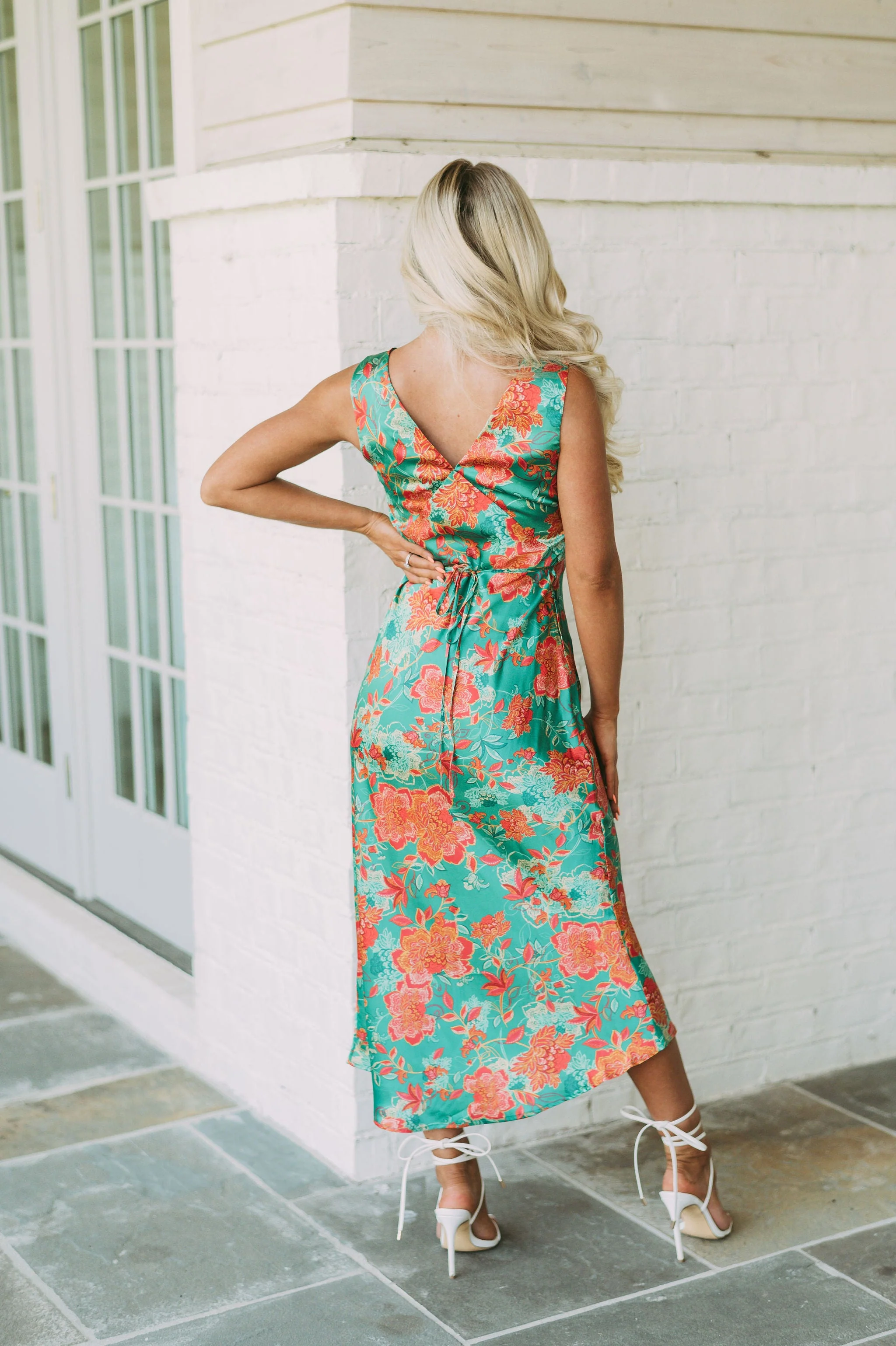 Maldives Midi Silk DressEmerald