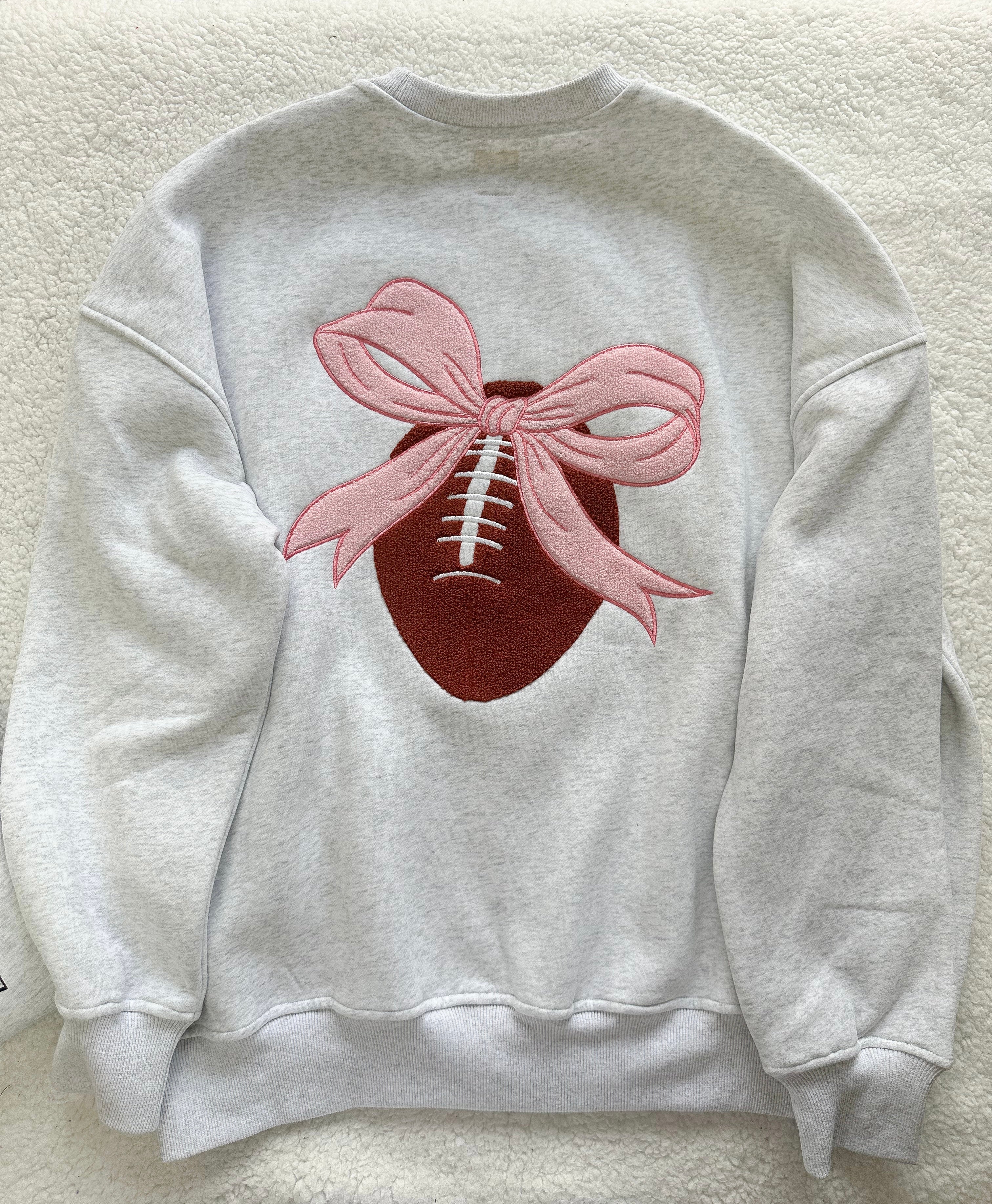 Trendy Game Day Embroider Patch Sweatshirt