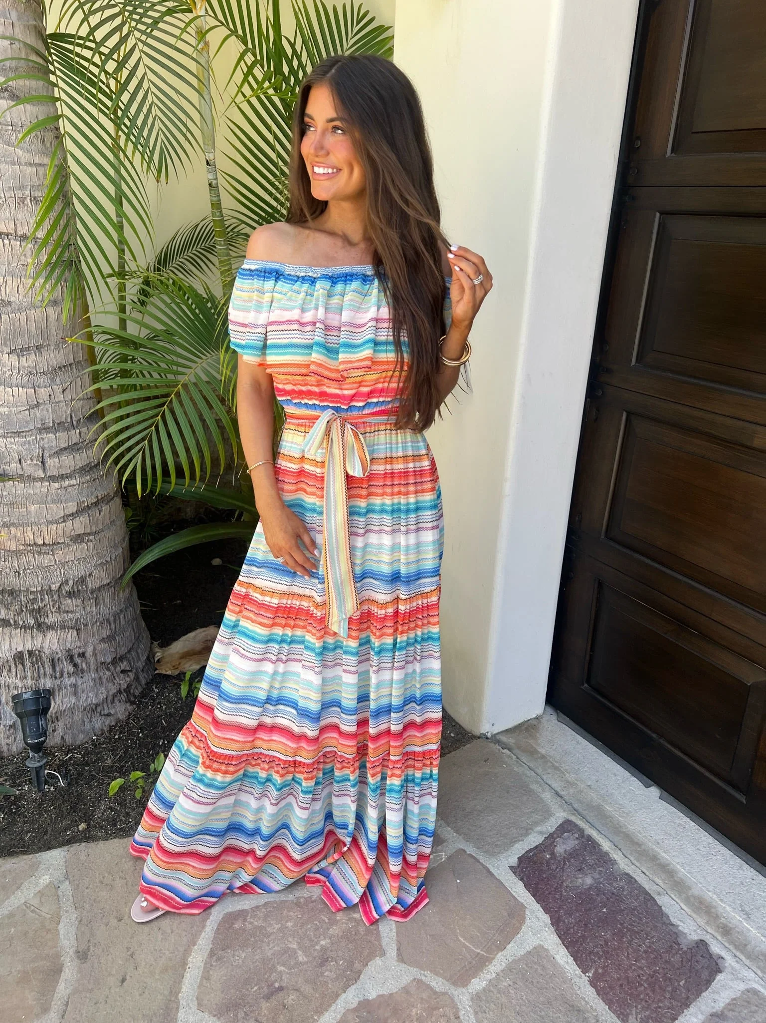 Cantina Striped Maxi Dress