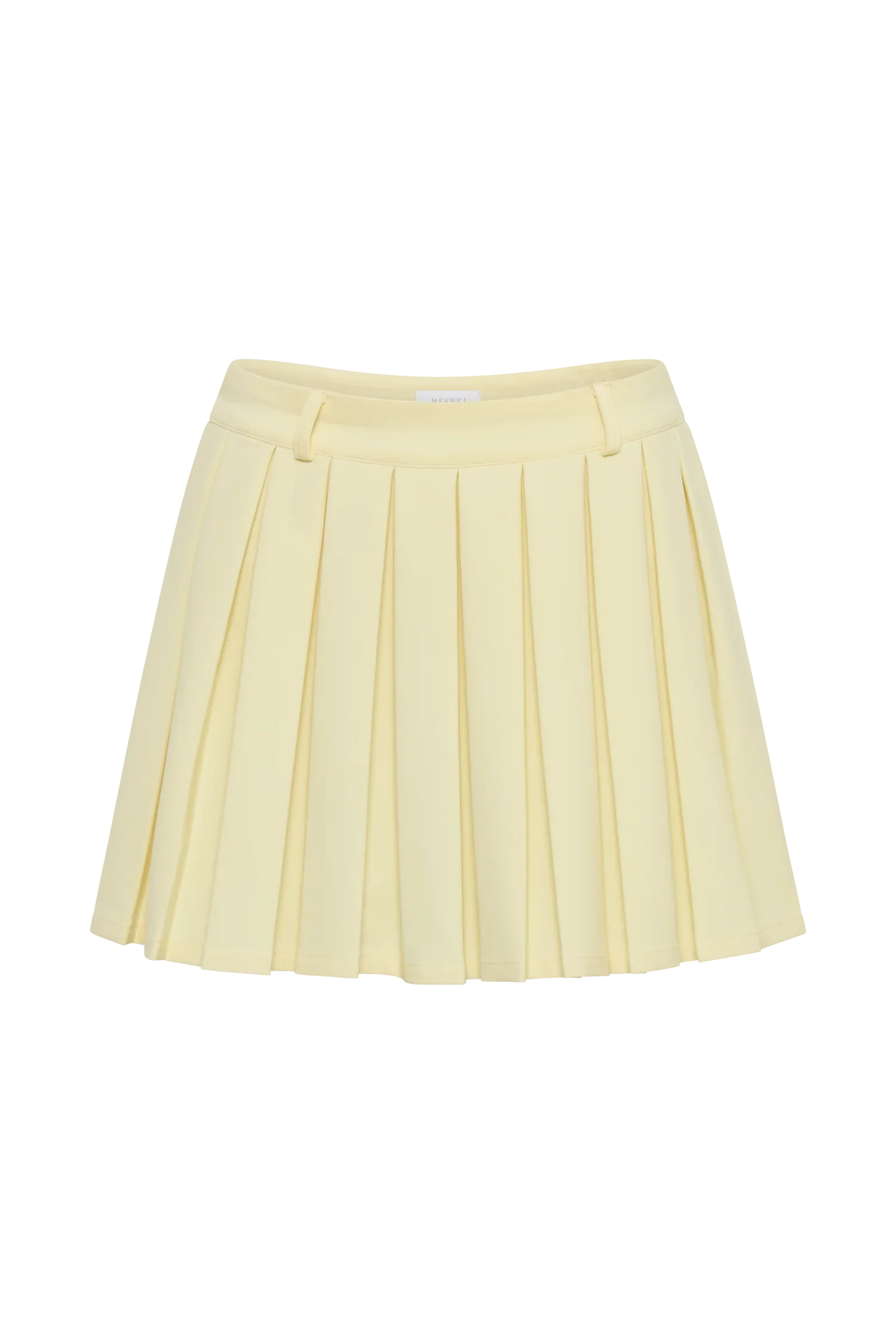 Mura Pleated Mini Skirt - Lemon