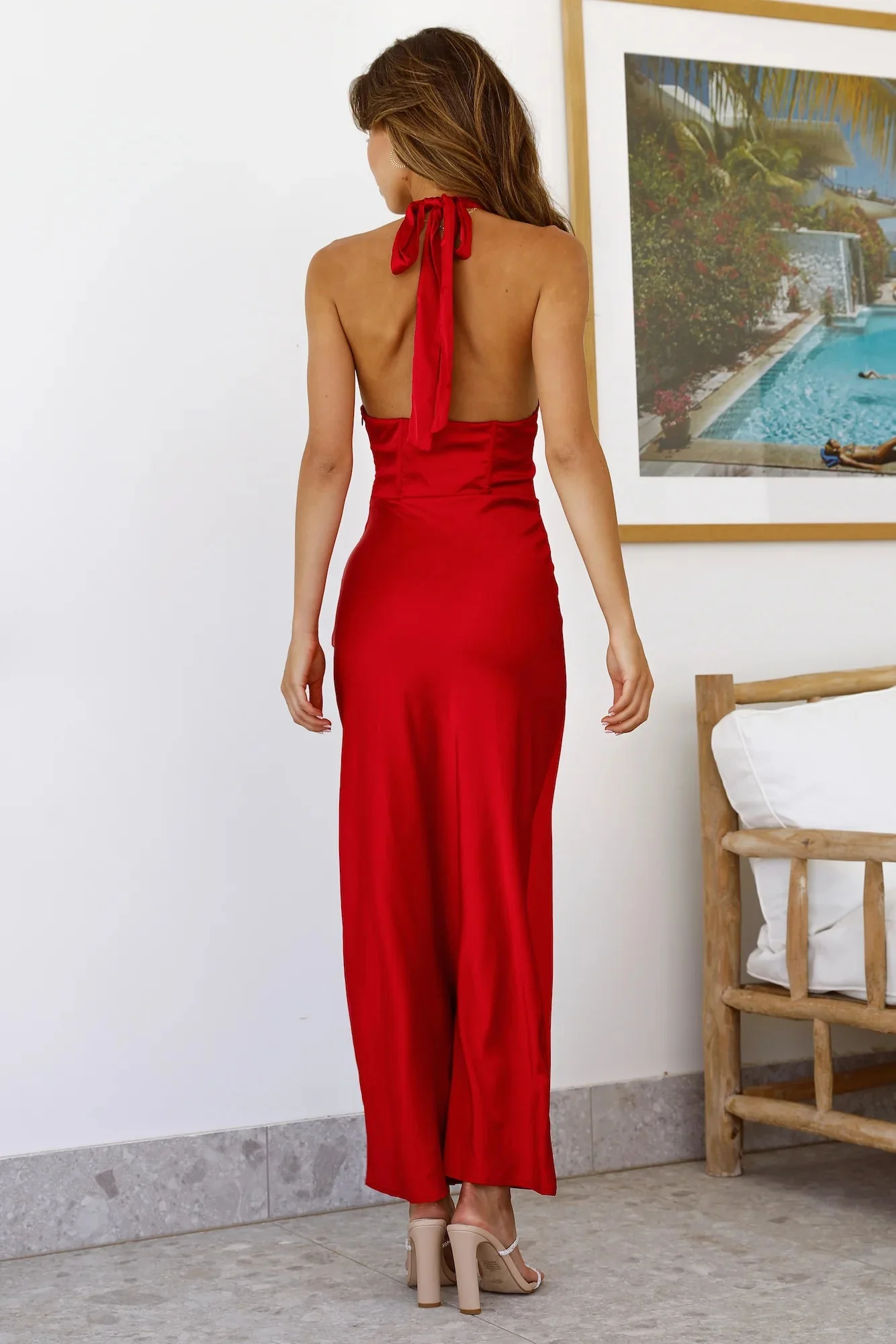 Calling Maria Maxi Dress Wine