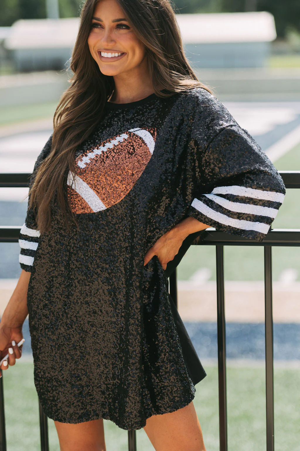 Sequin Jersey Dress