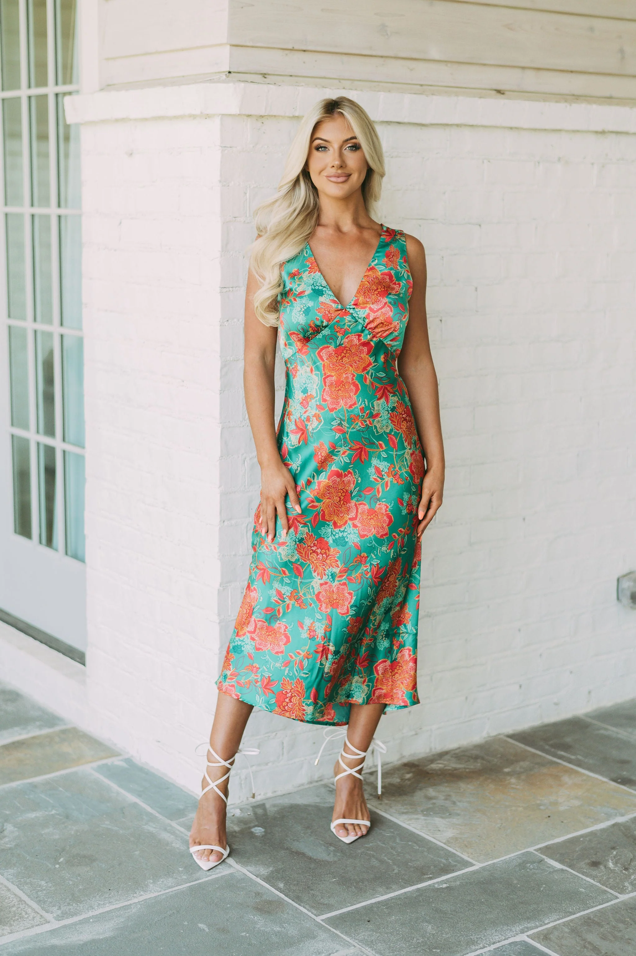 Maldives Midi Silk DressEmerald