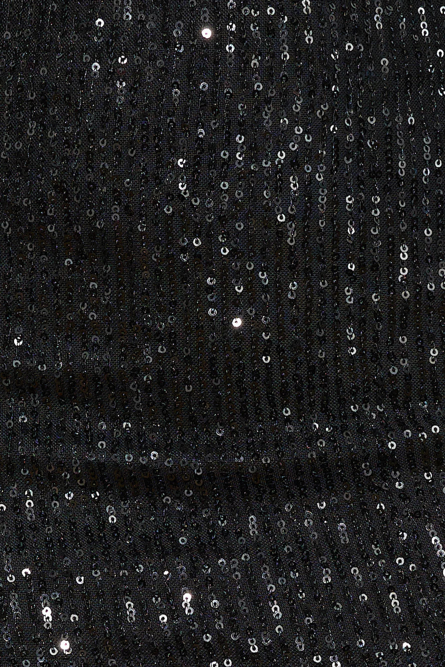 Shiniest Star Sequin Mini Dress Black