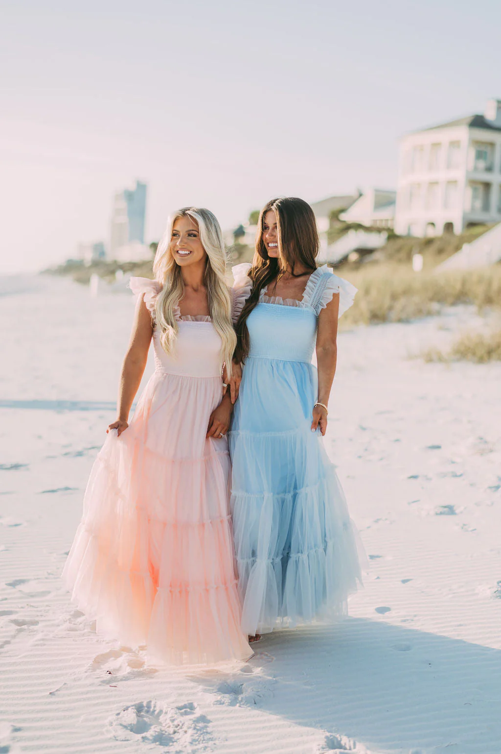 Meleah Tulle Maxi Dress-Light Blue