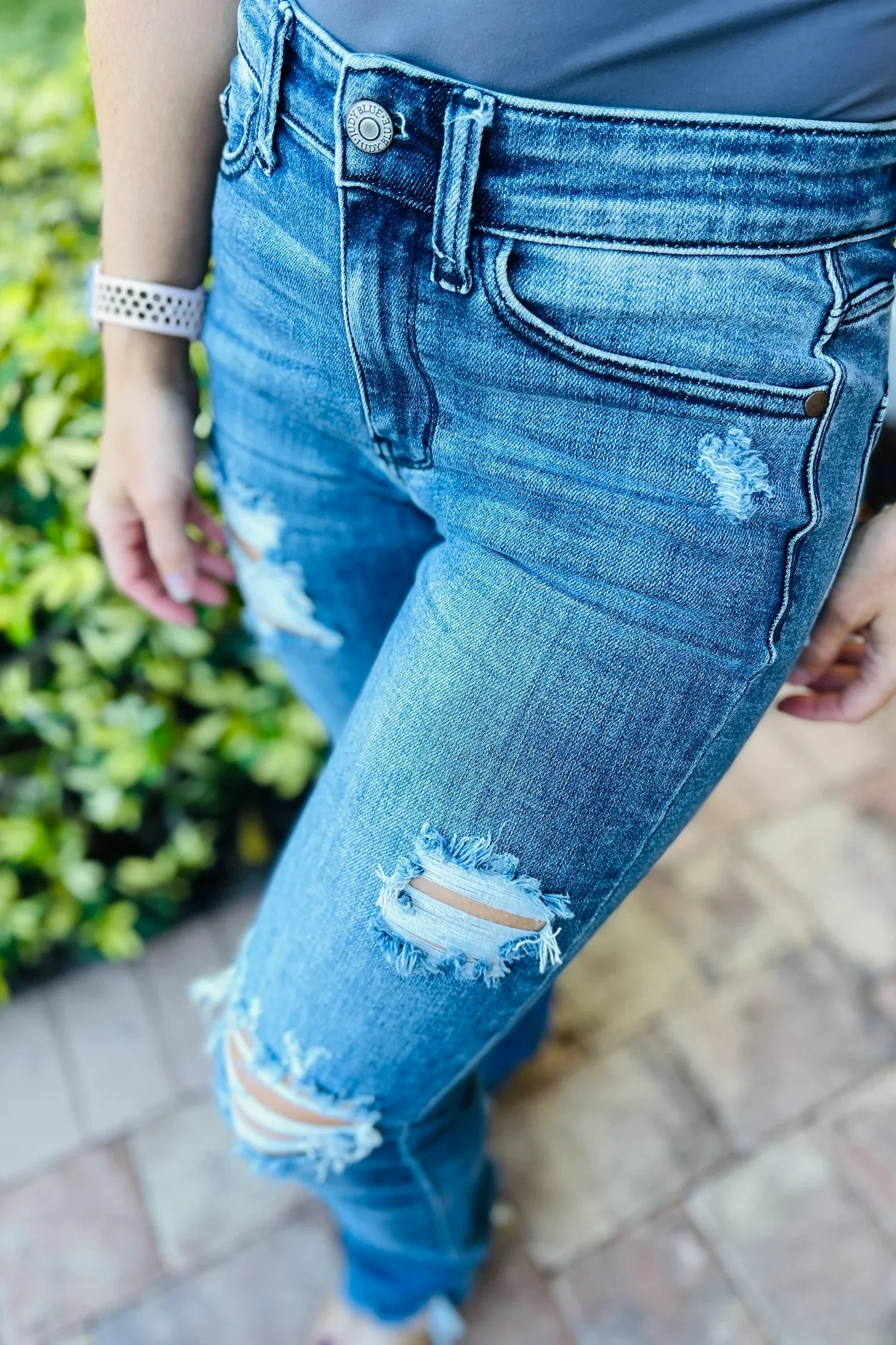 O'Hara Destroyed Straight Jeans