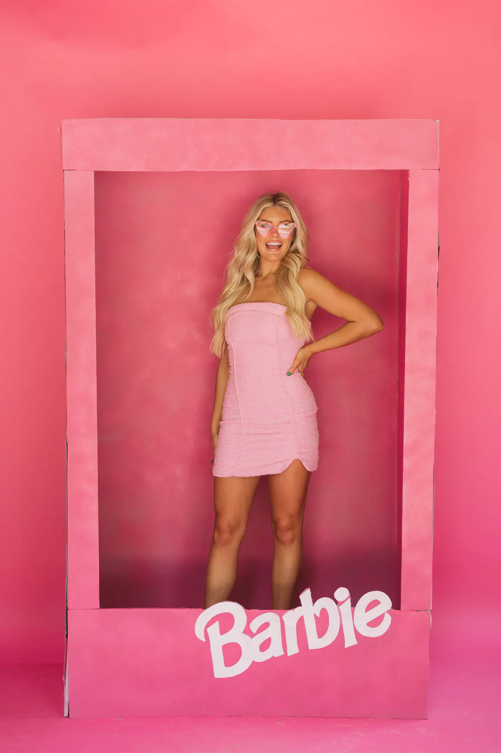 Strapless Tweed Mini Dress