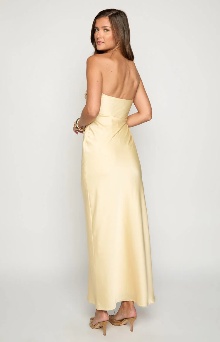Ashley Yellow Formal Maxi Dress