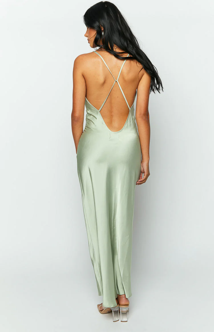 Elery Sage Midi Dress