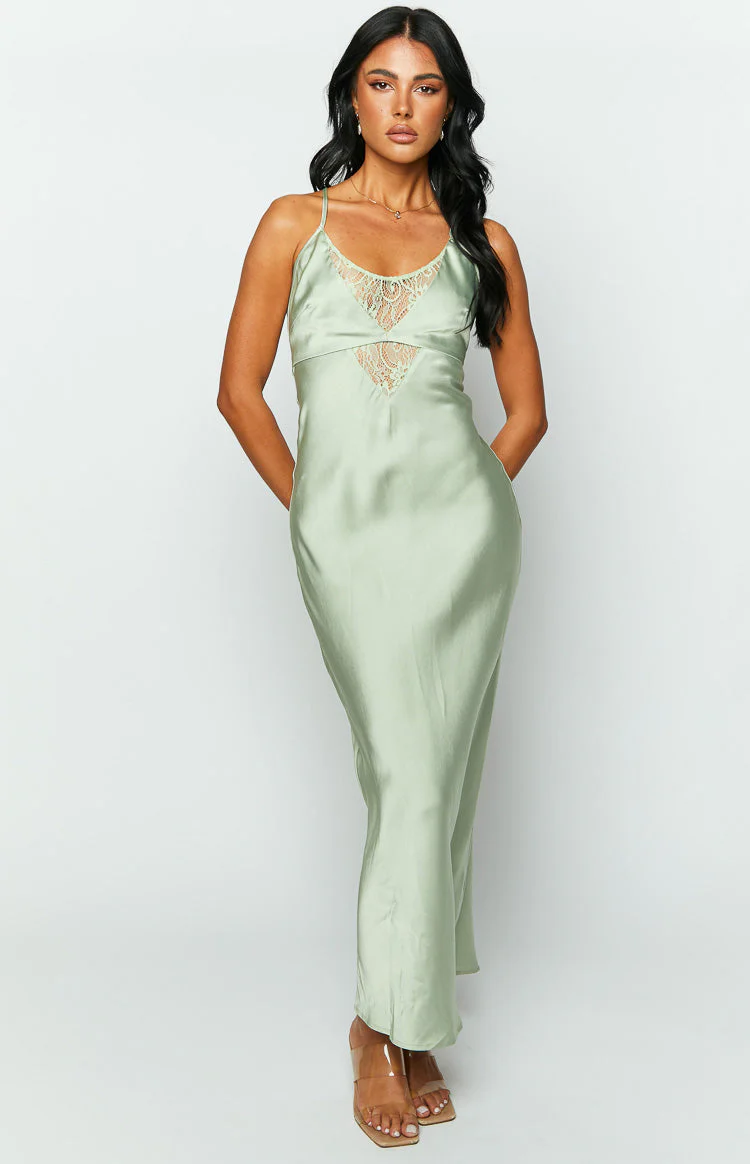 Elery Sage Midi Dress