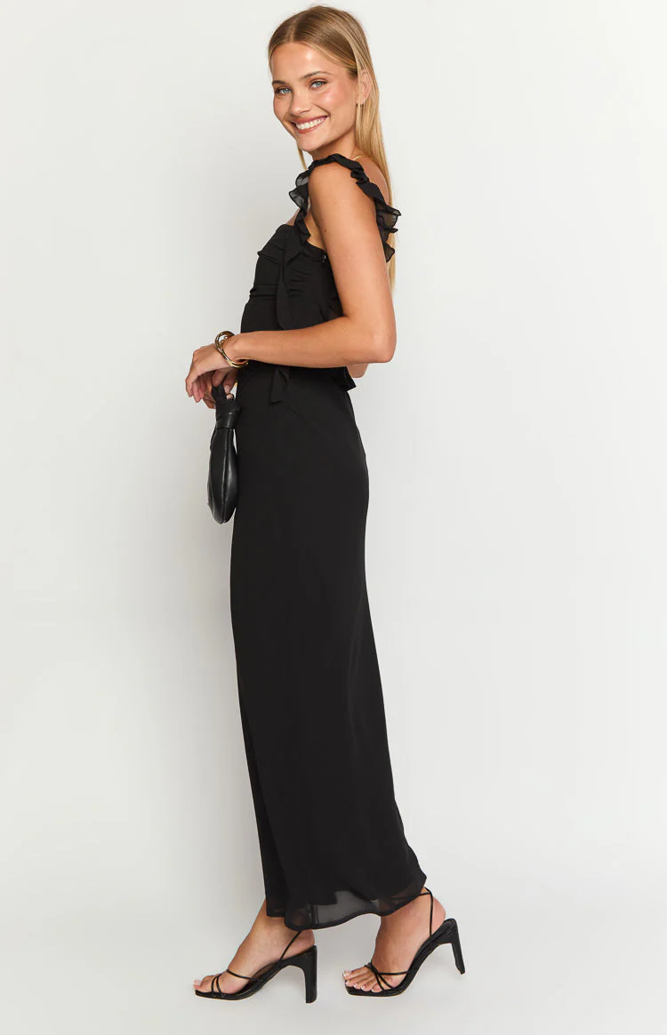 Fortuna Black Maxi Dress