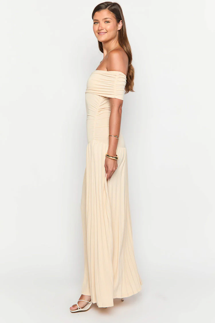 Lioness Field Of Dreams Oatmeal Maxi Dress
