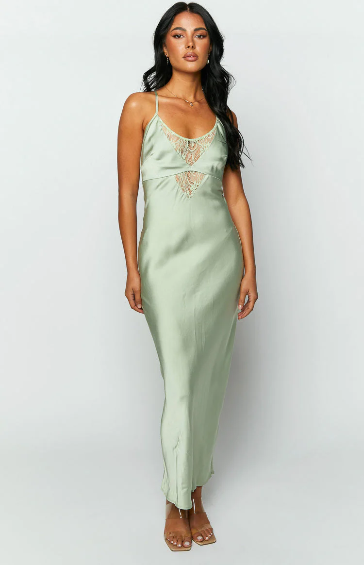 Elery Sage Midi Dress