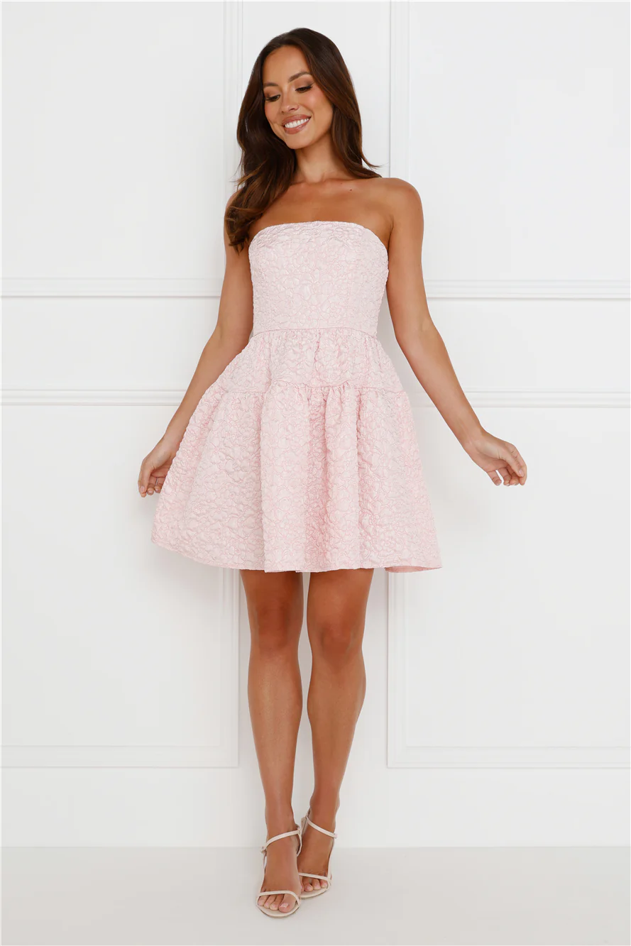 Sasha Strapless Mini Dress Pink