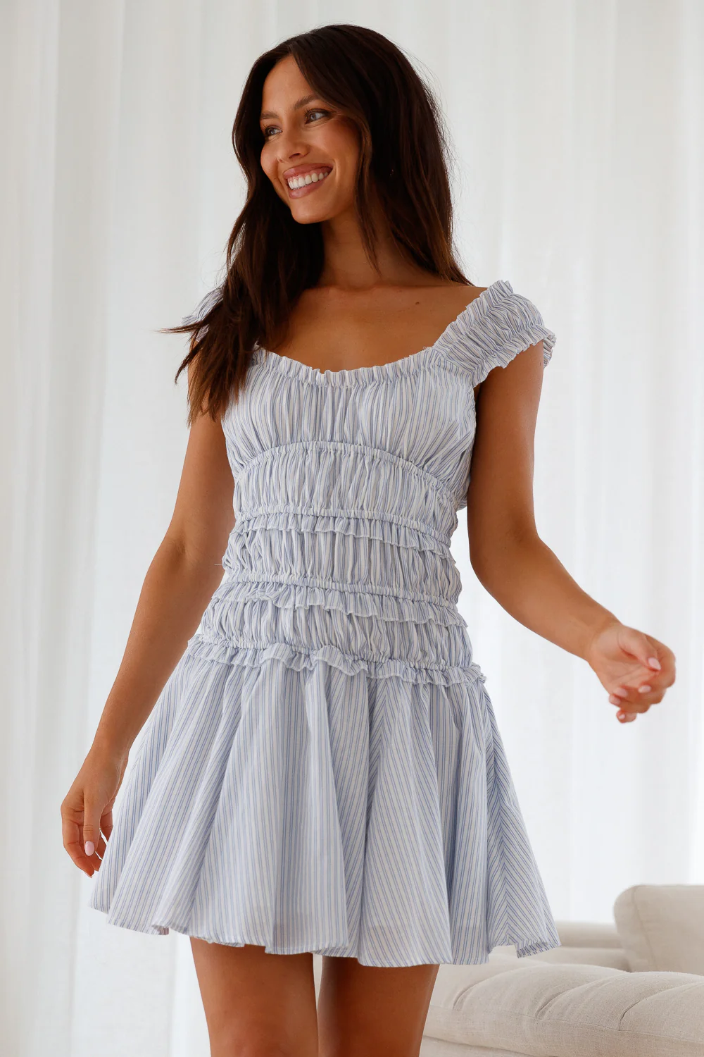 Little Library Mini Dress Blue