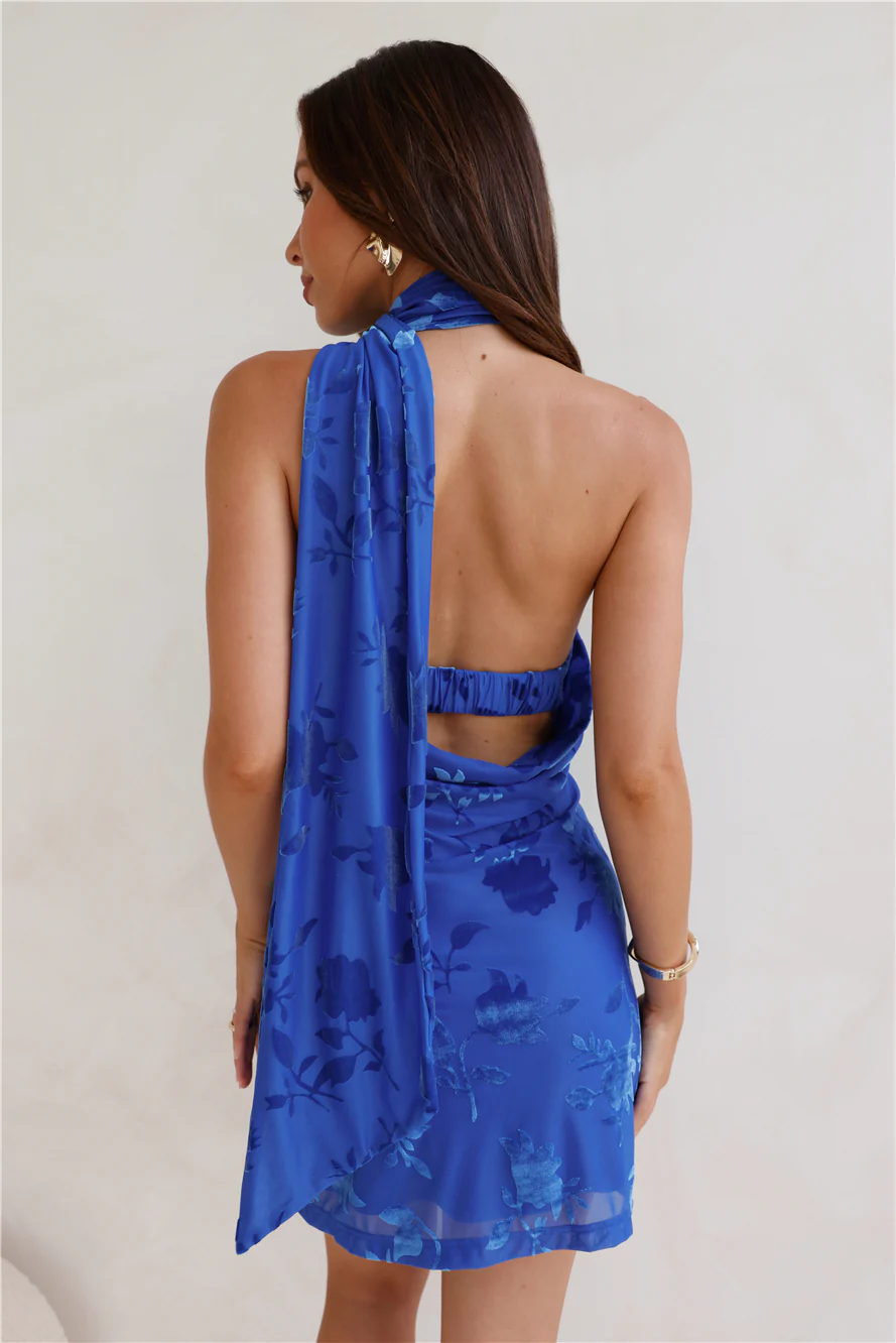 DIVALIFES Decadent Love Mini Dress Blue