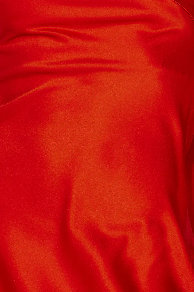 DIVALIFES Luxe Arrival Satin Mini Dress Red