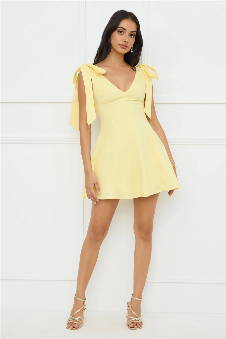 Pretty In Power Mini Dress Yellow