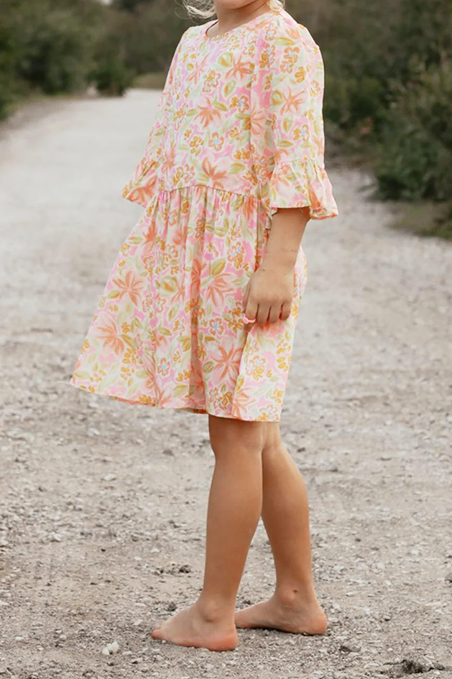 HELLO MINI Twirling In Tulips Dress Pink
