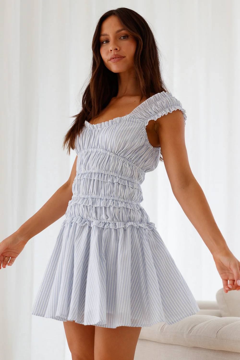 Little Library Mini Dress Blue