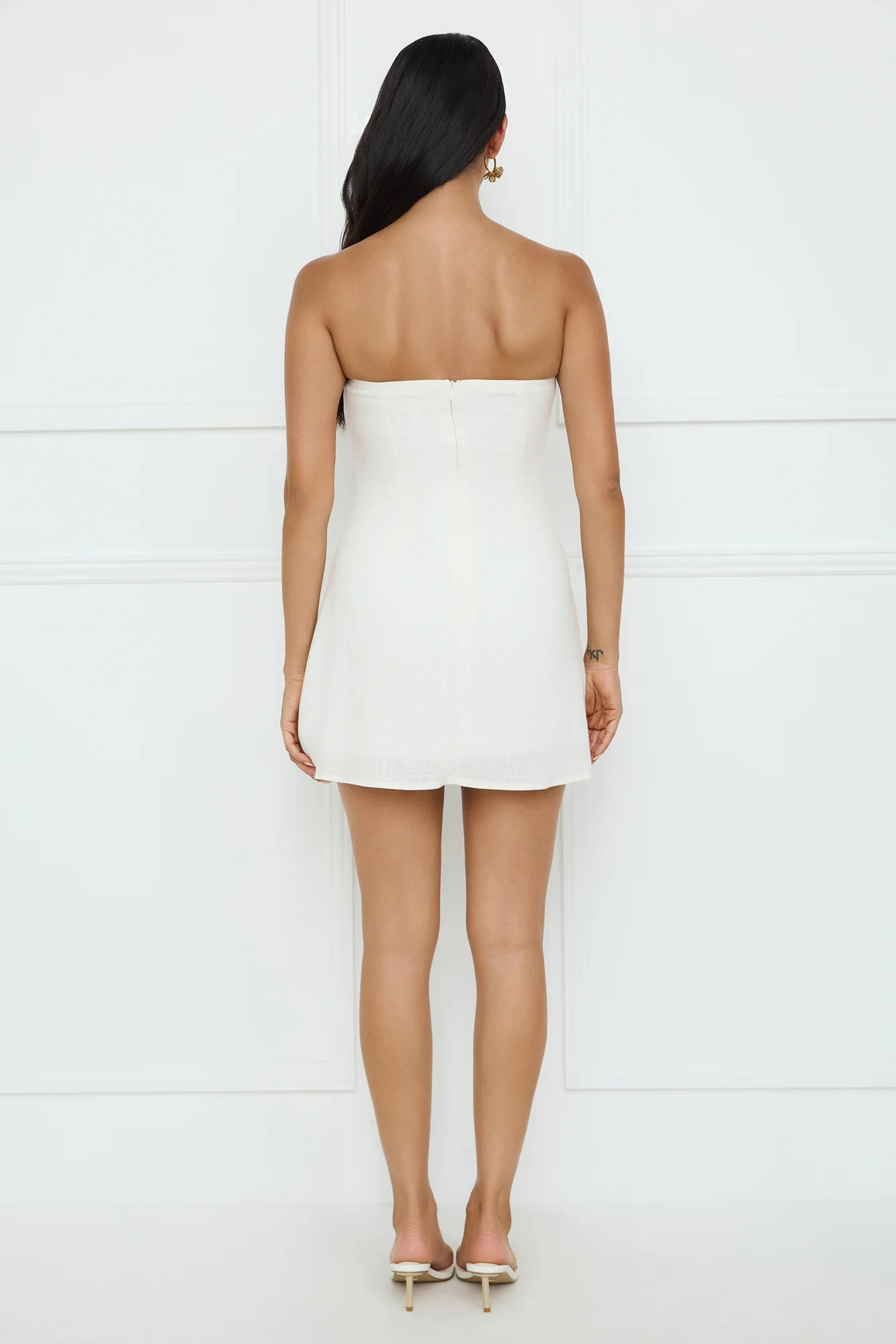 Coconut Love Strapless Mini Dress White