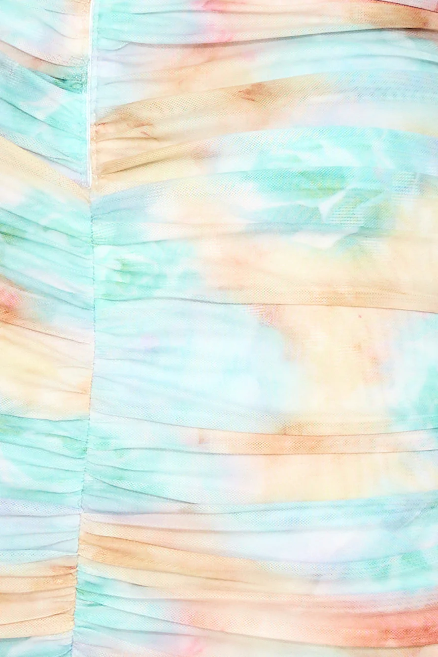 Mixed Emotions Mesh One Shoulder Mini Dress Print