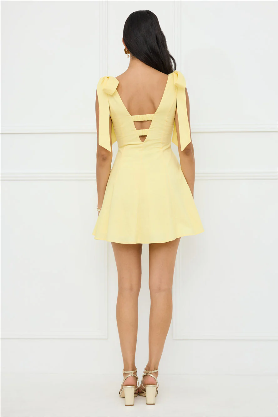 Pretty In Power Mini Dress Yellow