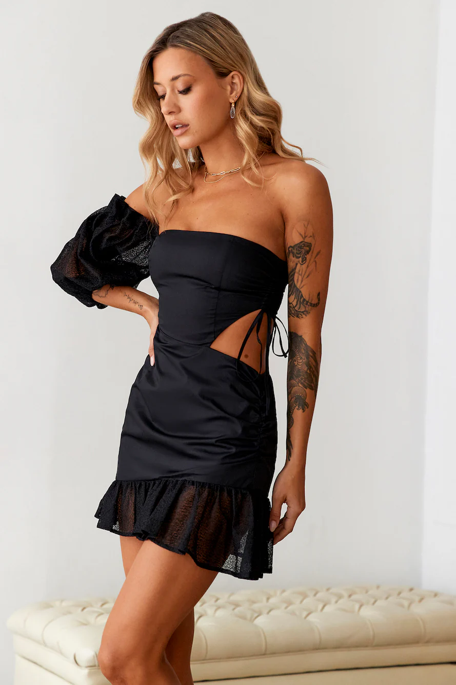 SUR BELLE Queen Of Hearts Mini Dress Black