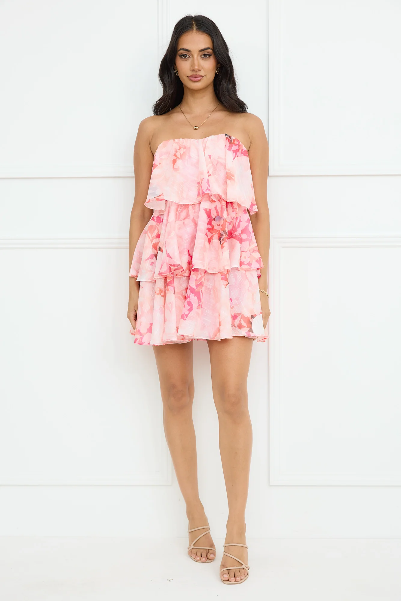 Icon In The Making Strapless Mini Dress Pink