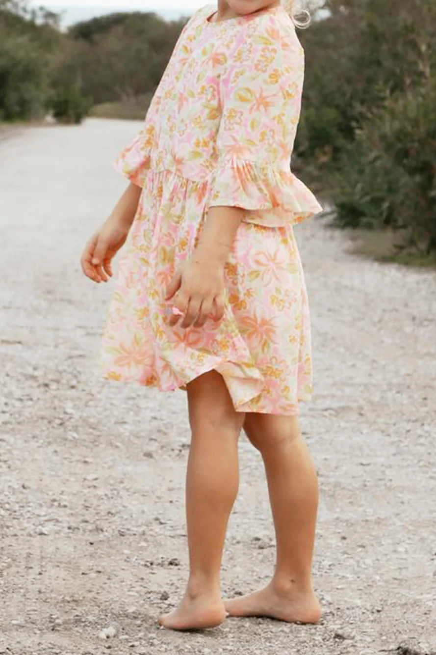 HELLO MINI Twirling In Tulips Dress Pink