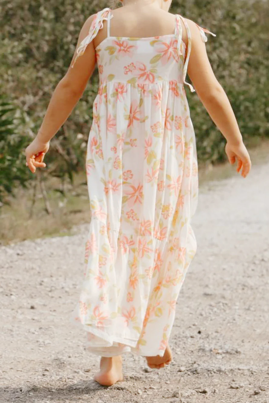 HELLO MINI Running Through Daisies Maxi Dress White