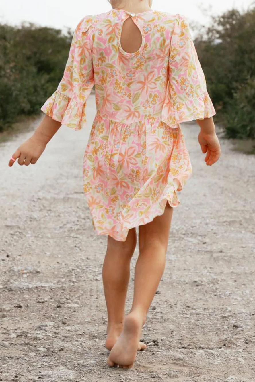 HELLO MINI Twirling In Tulips Dress Pink