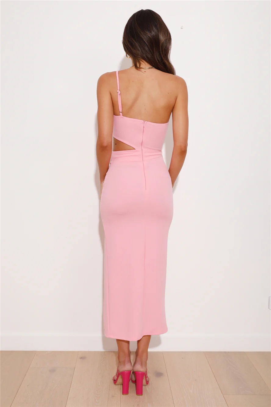 Chic Town Midi Dress Pink