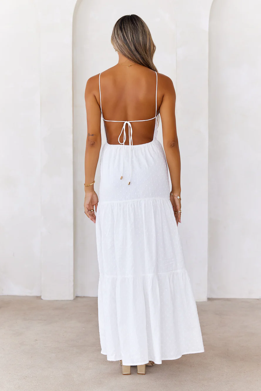 It's Warming Up Maxi Dress White