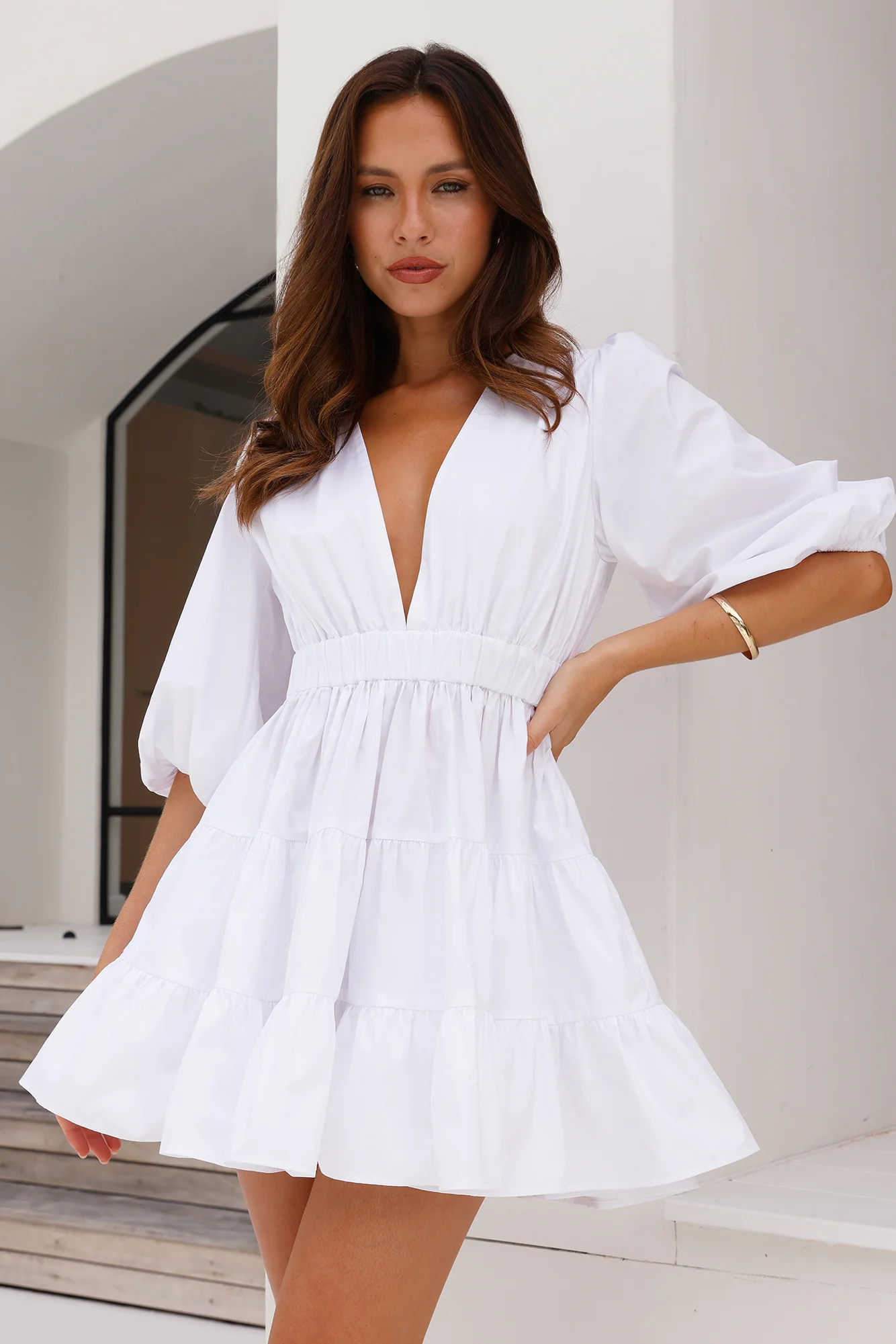 DIVALIFES Sweetest Treat Mini Dress White