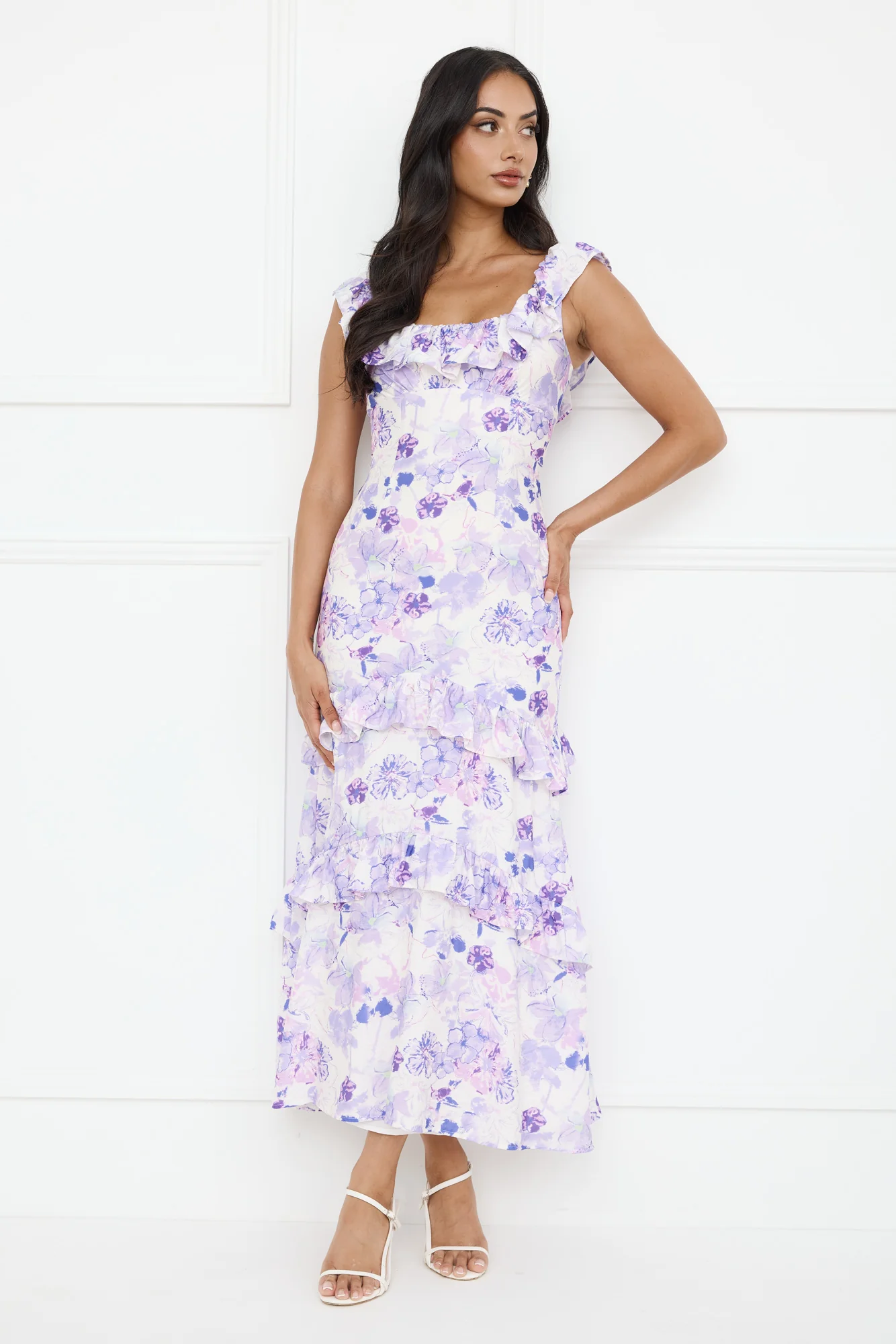 Midnight Magnolia Maxi Dress Purple