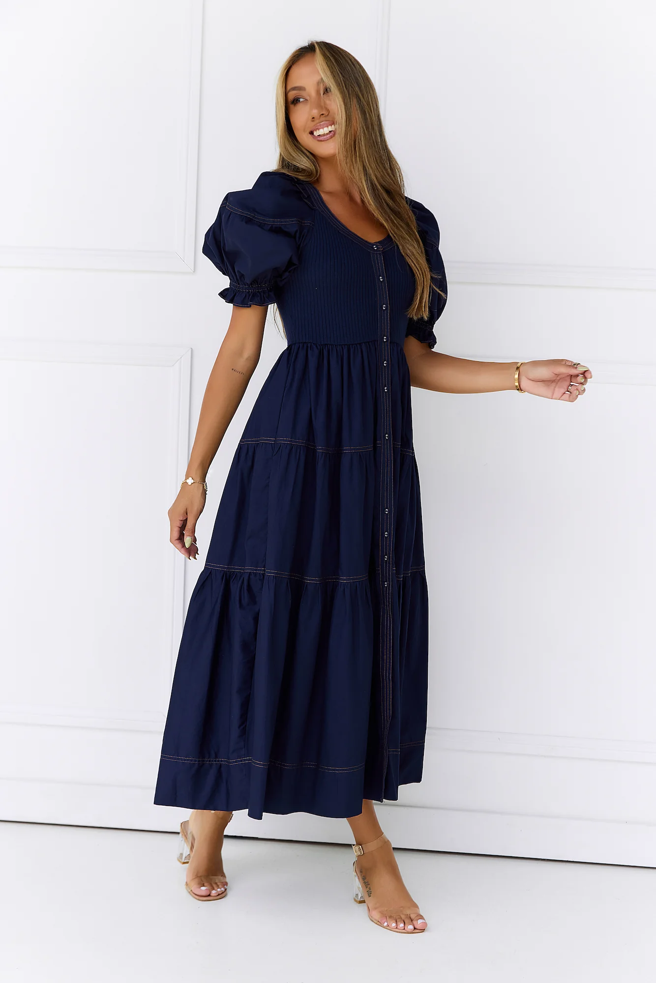 The Simple Days Midi Dress Navy